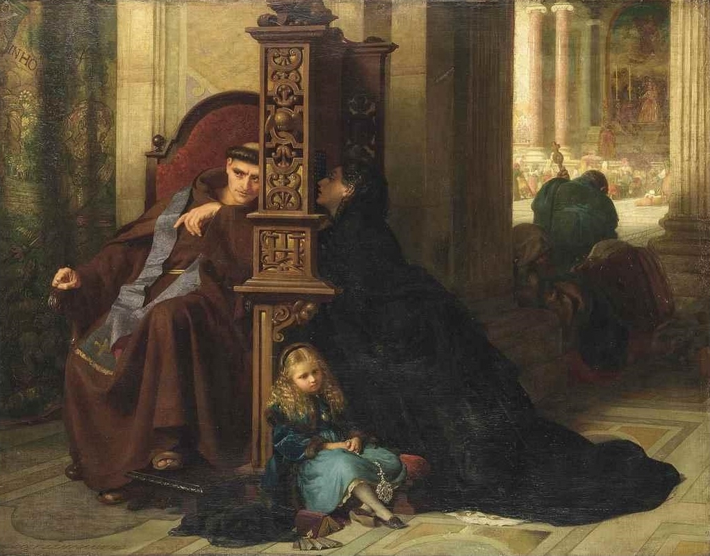 Henri Lehmann Le Confessionnal 1872